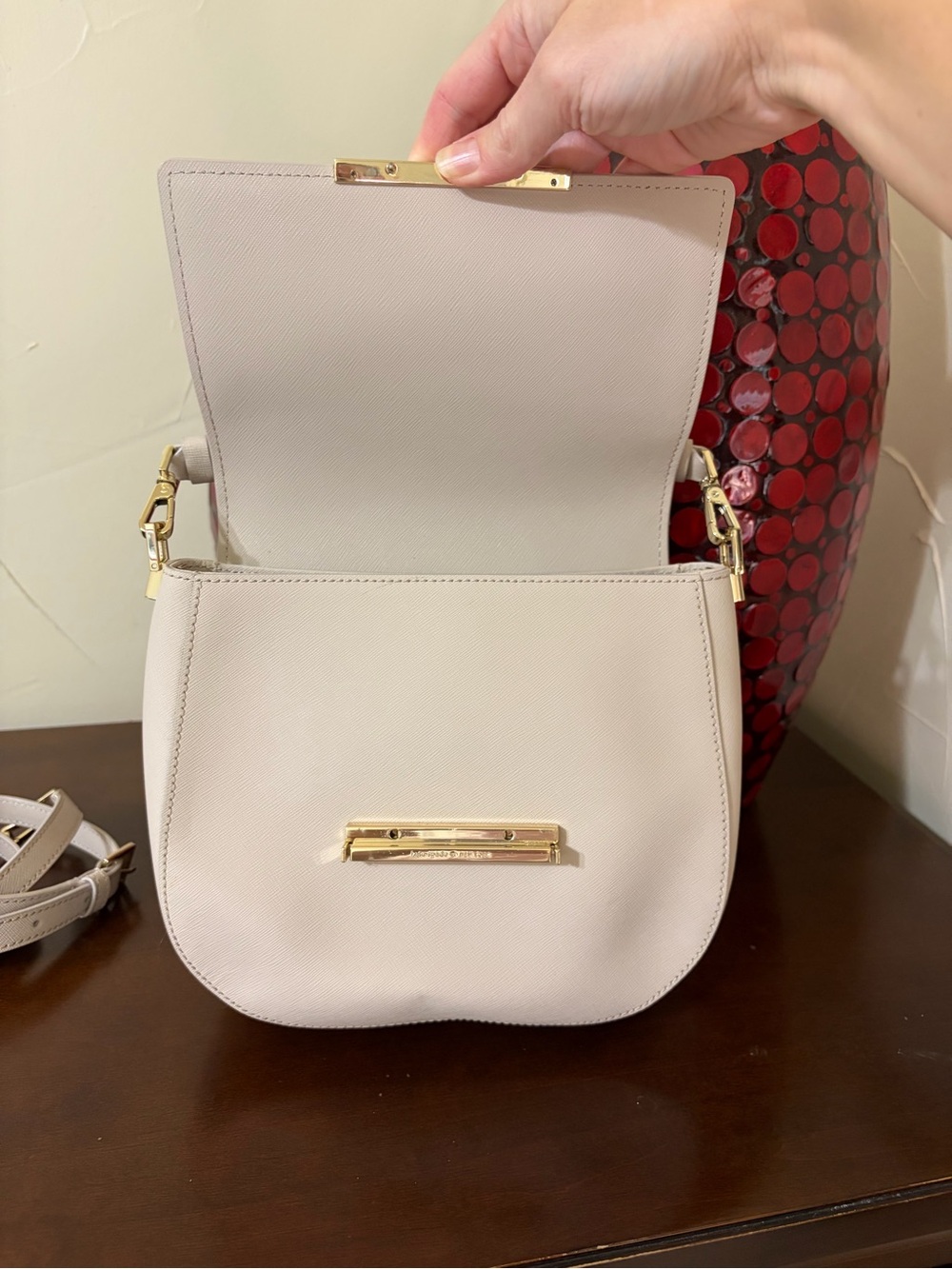 Kate Spade Heritage Make It Mine Byrdie Crossbody Dusty Pink Saffiano Leather - Picture 8 of 17